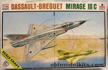 ESCI 1/48 Dassault-Breguet Mirage IIIC / CJ / CZ Israeli / South African / French Air Forces, SC4047 plastic model kit